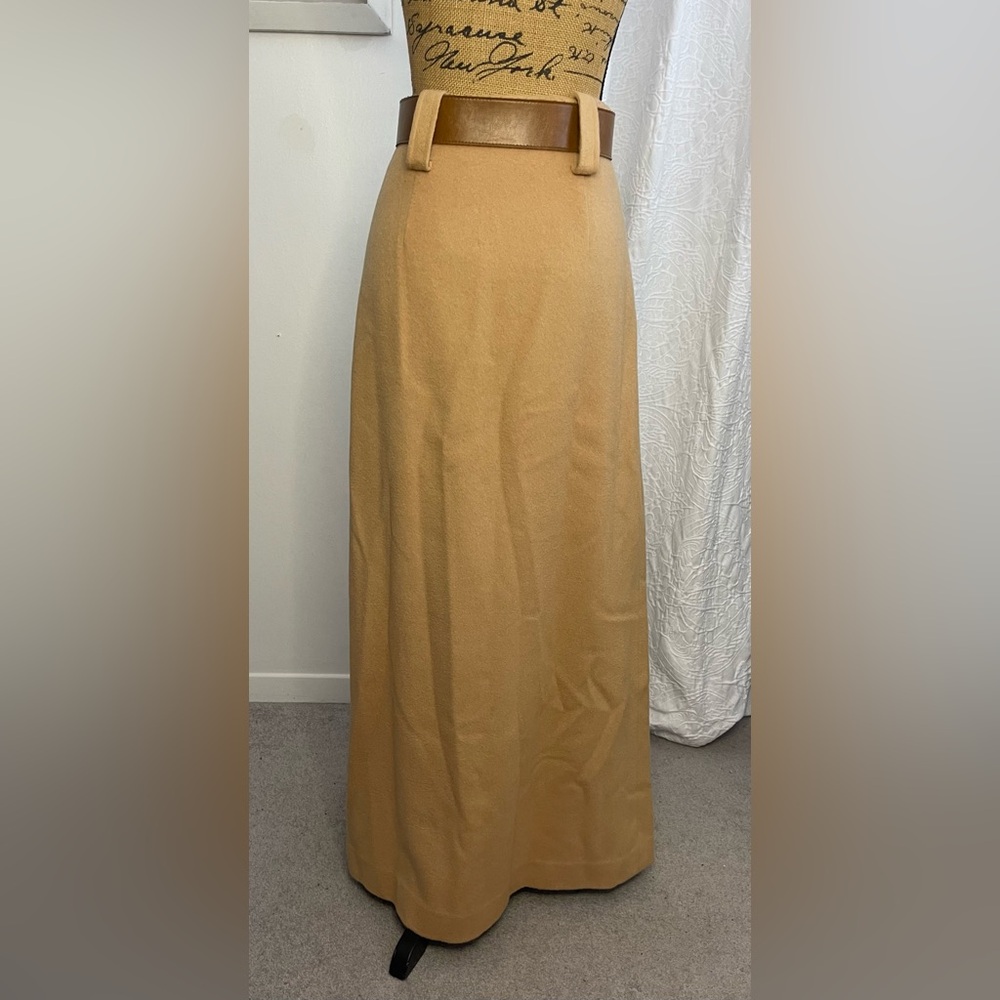 Superb Sportswear Ltd Camelhair Wool Pencil Maxi Skirt - Picture 3 of 9